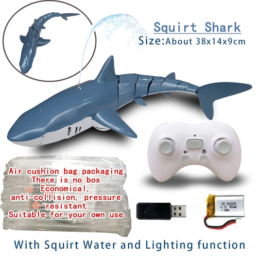 Rc Whale Shark Toy Robots Remote Control Animals Marine Life Tub Pool Electric Fish Children Bath Toys for Kids Boys Submarine