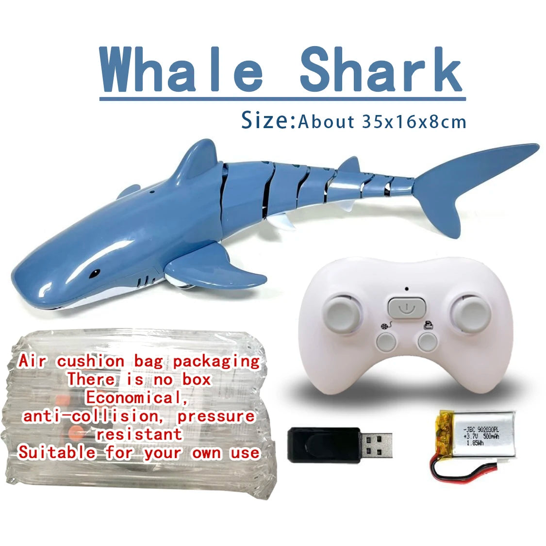 Rc Whale Shark Toy Robots Remote Control Animals Marine Life Tub Pool Electric Fish Children Bath Toys for Kids Boys Submarine