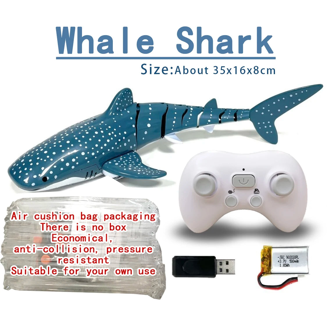 Rc Whale Shark Toy Robots Remote Control Animals Marine Life Tub Pool Electric Fish Children Bath Toys for Kids Boys Submarine