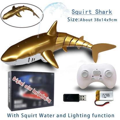 Rc Whale Shark Toy Robots Remote Control Animals Marine Life Tub Pool Electric Fish Children Bath Toys for Kids Boys Submarine