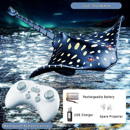 Rc Whale Shark Toy Robots Remote Control Animals Marine Life Tub Pool Electric Fish Children Bath Toys for Kids Boys Submarine