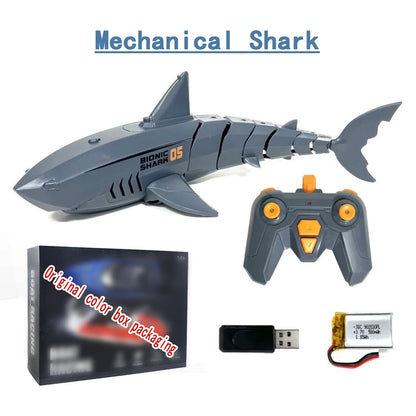 Rc Whale Shark Toy Robots Remote Control Animals Marine Life Tub Pool Electric Fish Children Bath Toys for Kids Boys Submarine