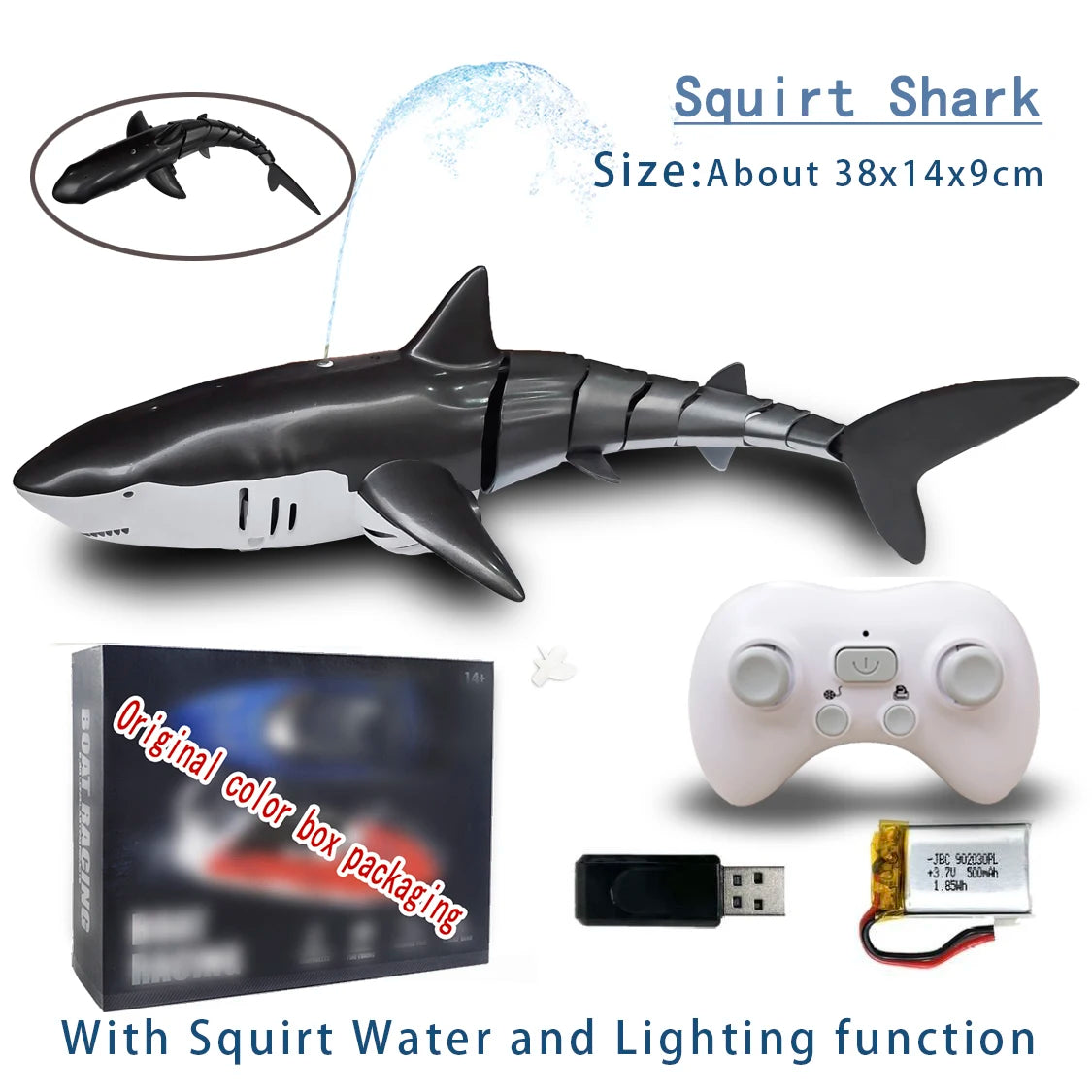 Rc Whale Shark Toy Robots Remote Control Animals Marine Life Tub Pool Electric Fish Children Bath Toys for Kids Boys Submarine